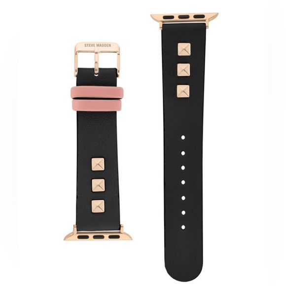 Steve Madden Black Apple Watch Band 38,40,41 - Picture 1 of 7
